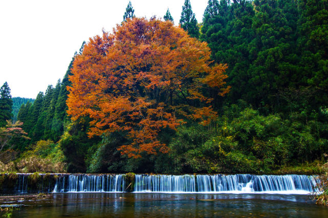 秋の宮島峡-二の滝