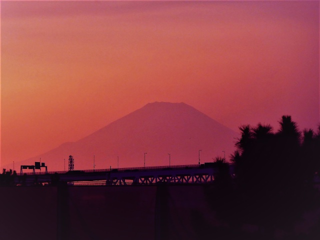 夕焼け富士