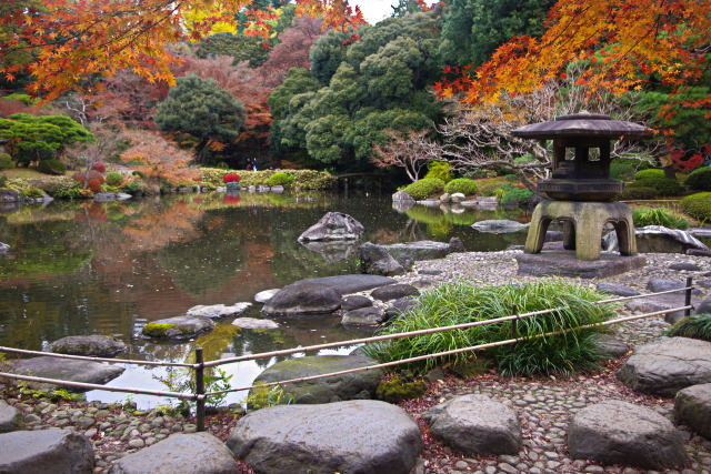 旧古河庭園の日本庭園