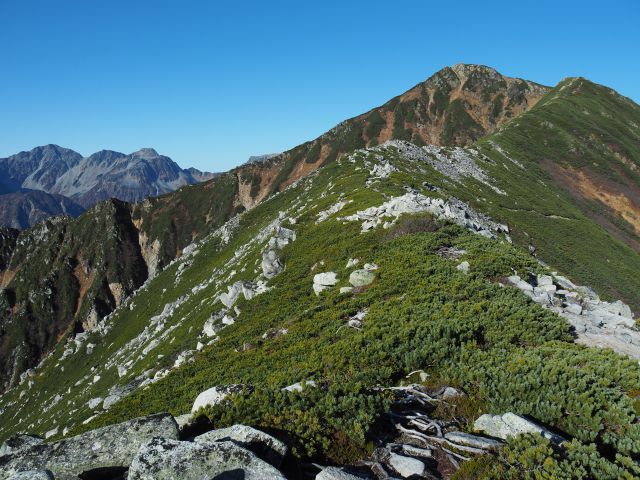 常念岳稜線