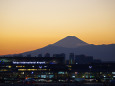 羽田空港から夕景富士