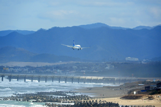 山陰海岸-冬4-鳥取空港へ