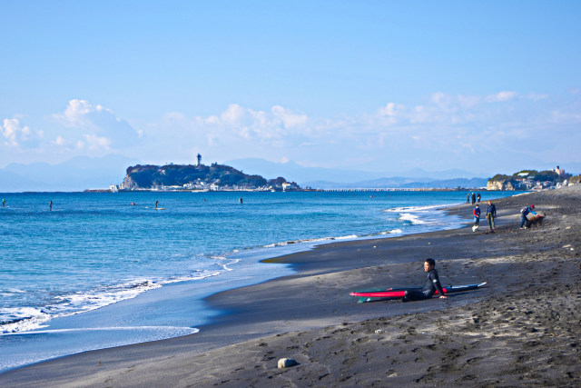 冬の湘南海岸