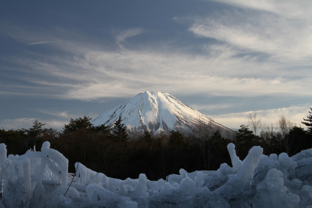 氷瀑&富士山