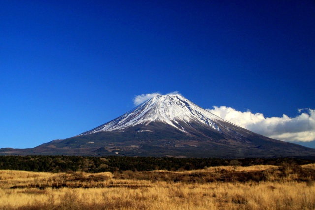 朝霧高原から見る富士山