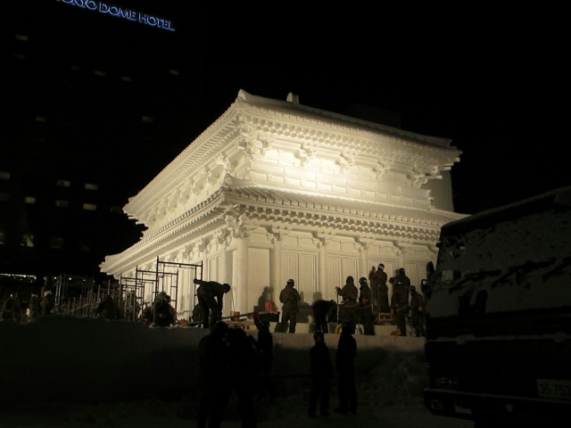 雪まつり- 奈良興福寺中金堂