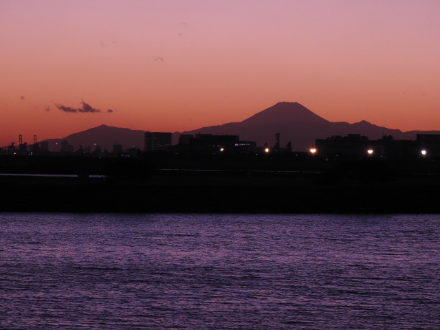 残照の富士山