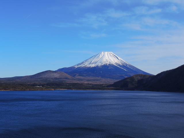 本栖湖と富士