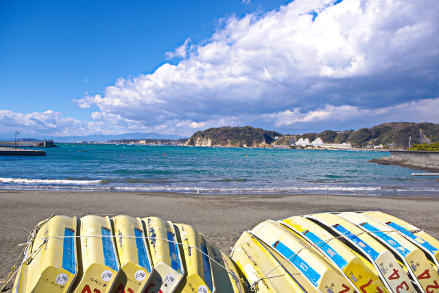 葉山の砂浜から