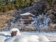 雪の金剛院三重塔