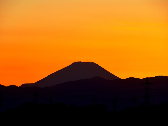 富士山夕景