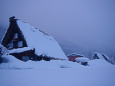 白川郷 雪の黄昏