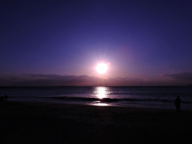 森戸海岸の落日