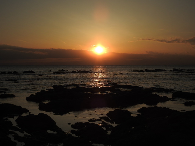 森戸海岸の落日