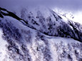 春の雪山