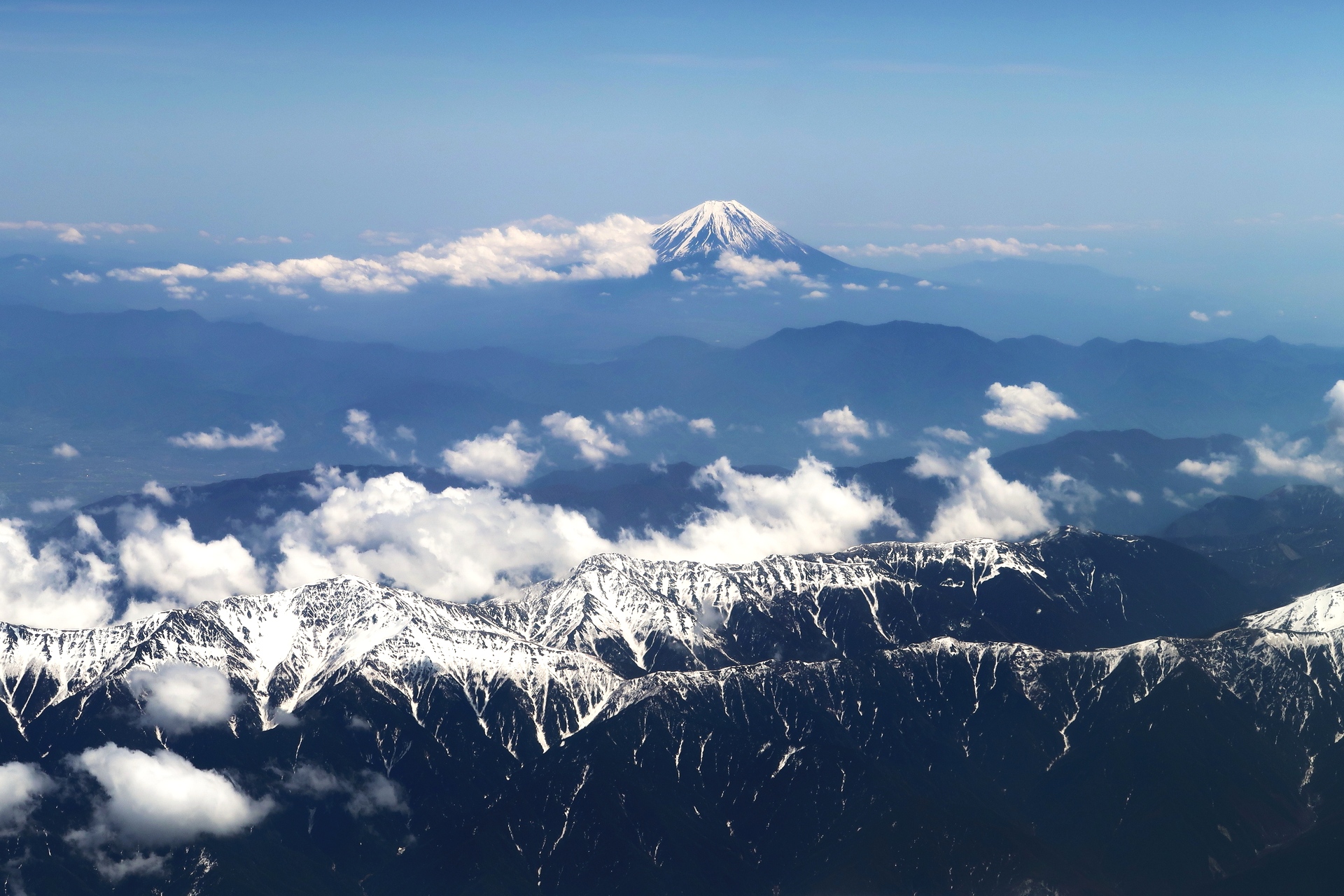 日本の風景「富士山&南アルプス」壁紙1920x1280 - 壁紙館