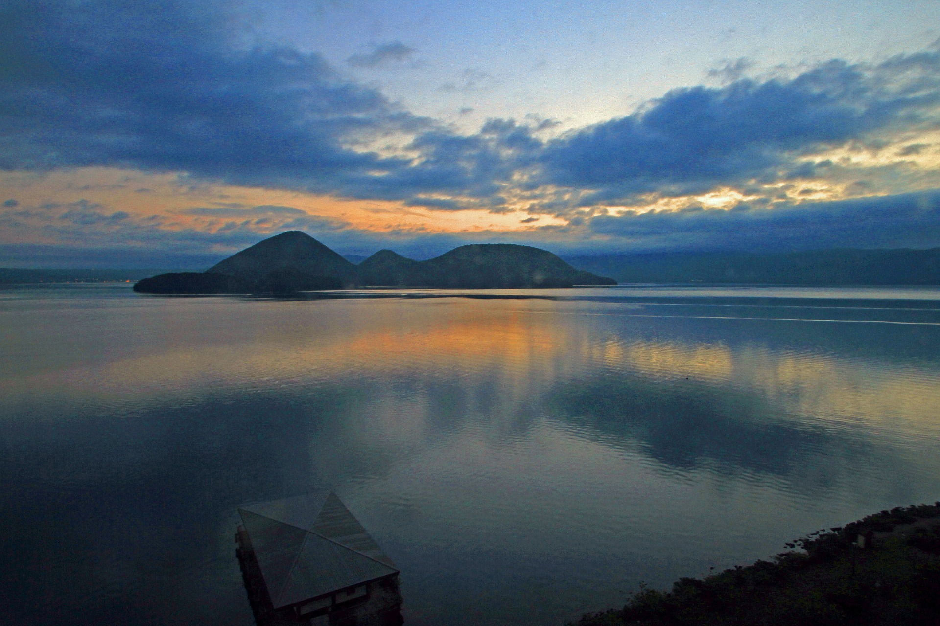 日本の風景 洞爺湖の夜明け 壁紙19x1279 壁紙館