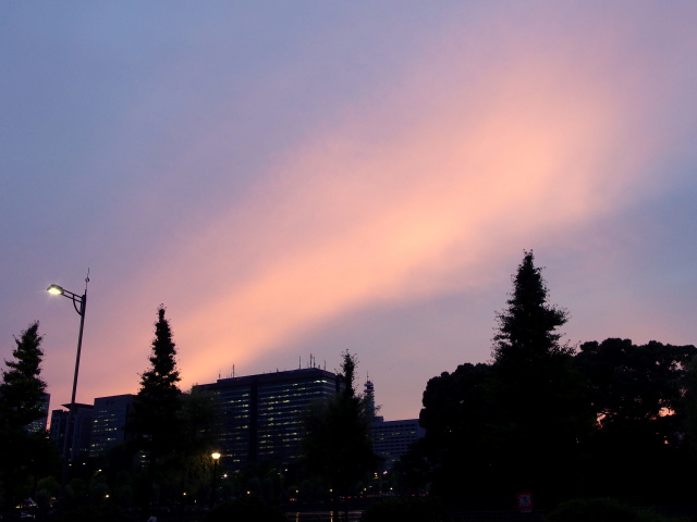 昨日の夕焼け