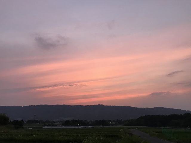 素晴らしい夕焼け