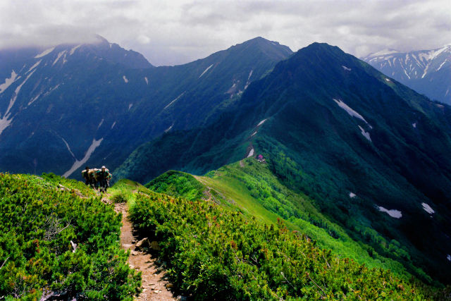 新越乗越山荘と鳴沢岳・赤沢岳