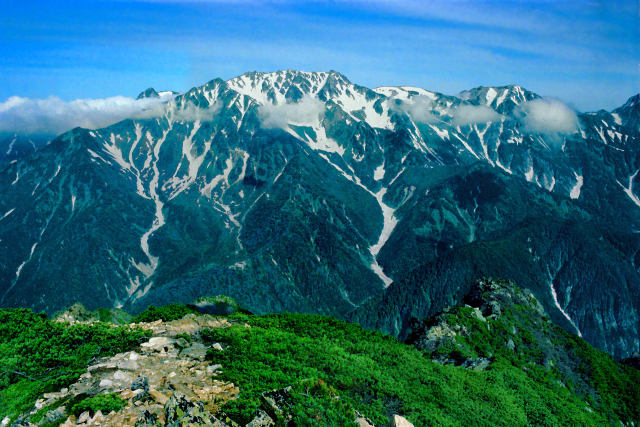 赤沢岳山頂からの立山