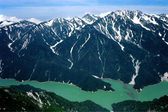 黒部湖と立山