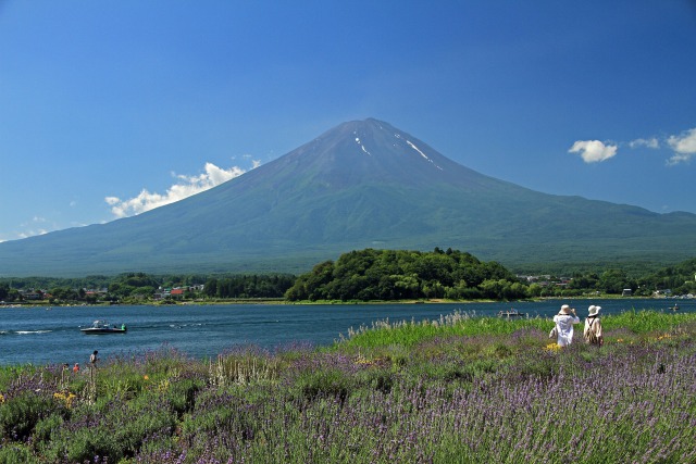 河口湖の富士山