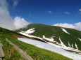 夏雲湧く稜線