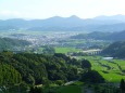 古湯へ、山越えの道から小城遠景