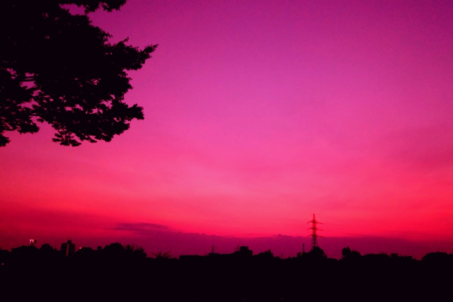 世田谷で見た夕焼け