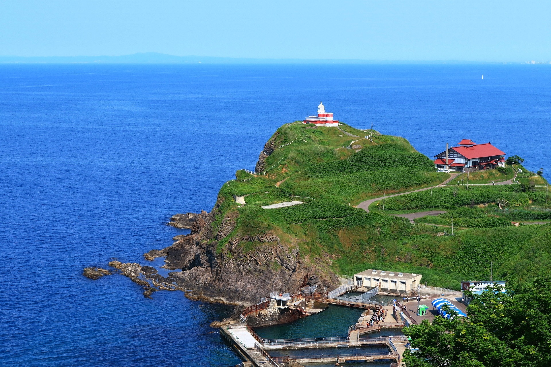 日本の風景 小樽 日和山灯台 鰊御殿 石狩湾 壁紙19x1280 壁紙館