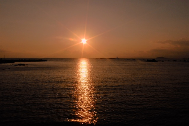 逗子海岸の夕焼け