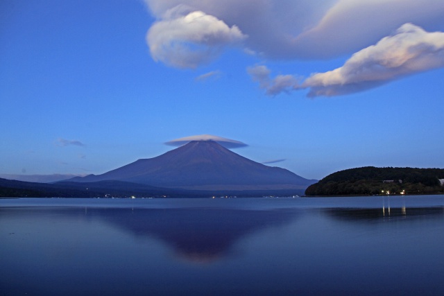 笠雲の富士山