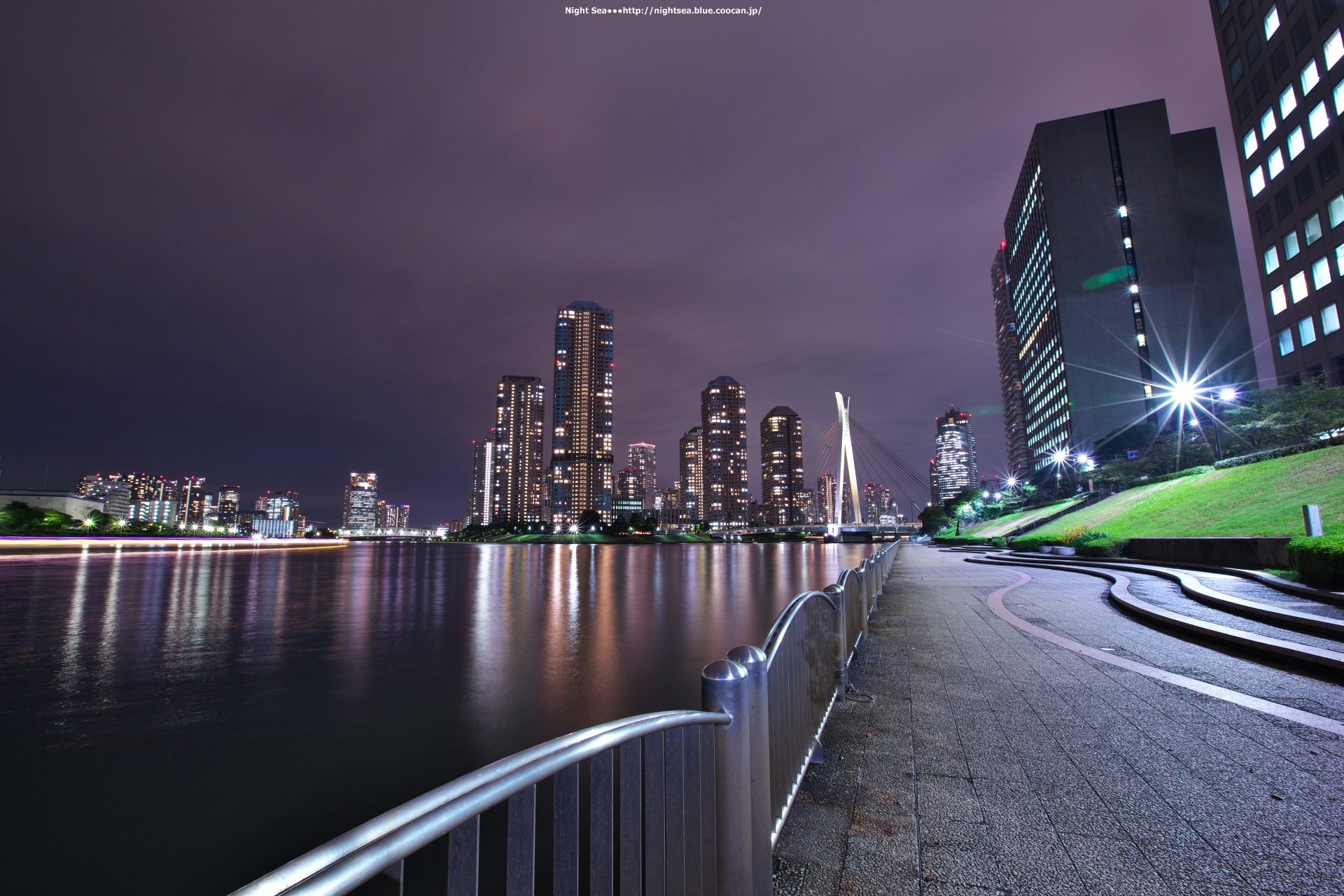 夜景 花火 イルミ 光跡 壁紙19x1280 壁紙館