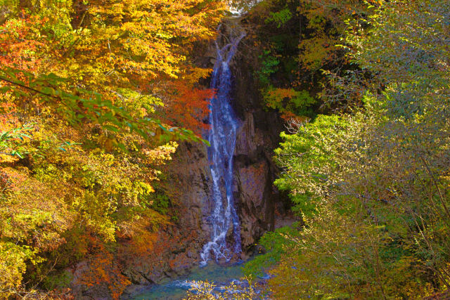 西沢渓谷の小さな滝