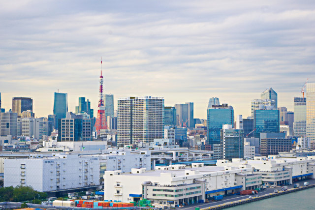 芝浦ふ頭から東京タワー