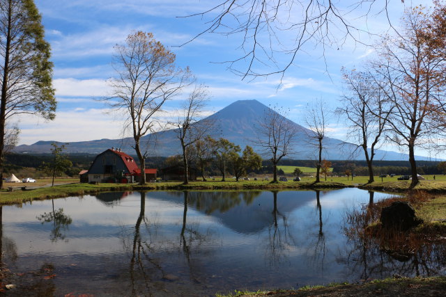 朝霧の逆さ富士