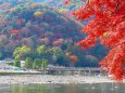 残秋の嵐山渡月橋