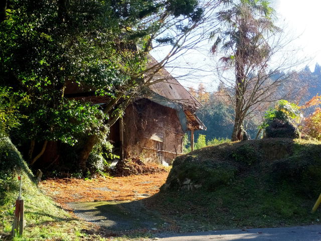 初冬の日射し、山間集落で