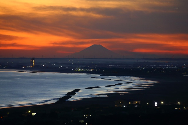 九十九里の夕焼け