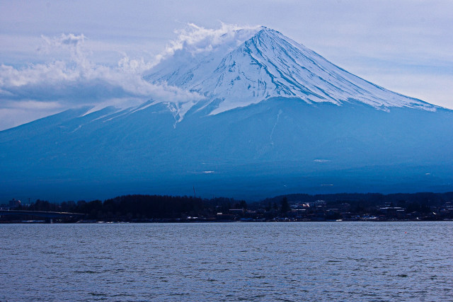 河口湖北岸からの富士山