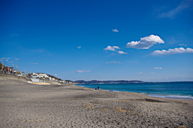 冬の湘南海岸