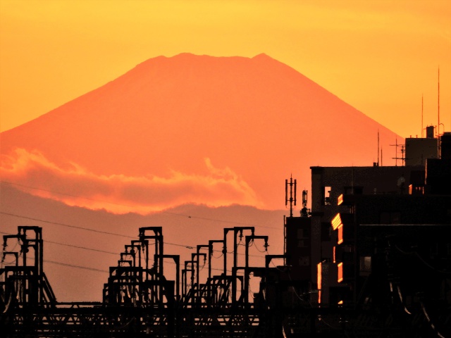 日本の風景 赤富士 壁紙館