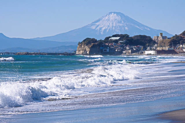 湘南海岸と富士山