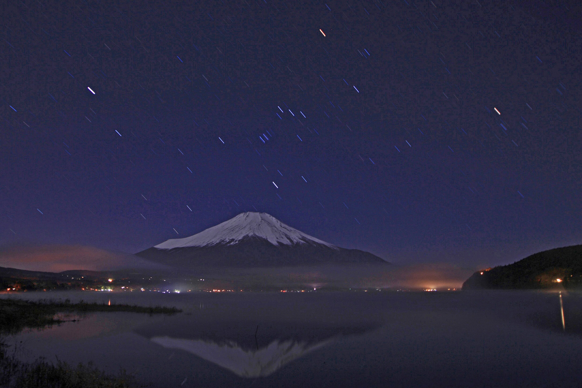 星 宇宙 空 富士山頂のオリオン 壁紙19x1280 壁紙館