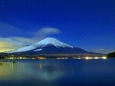 傘雲が乗っかりそうな富士山