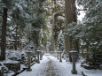 雪の高野山・静寂の参道