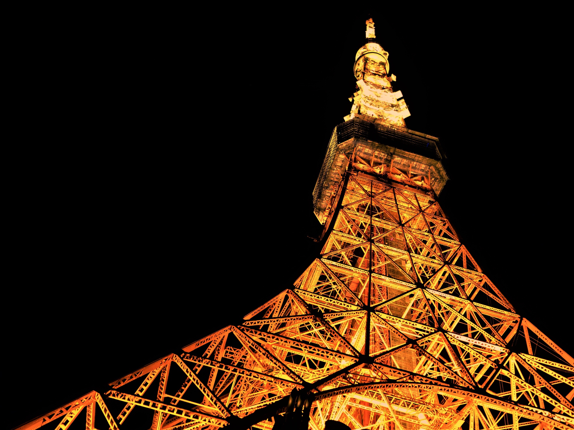 夜景 花火 イルミ 東京タワーライトアップ 壁紙19x1440 壁紙館