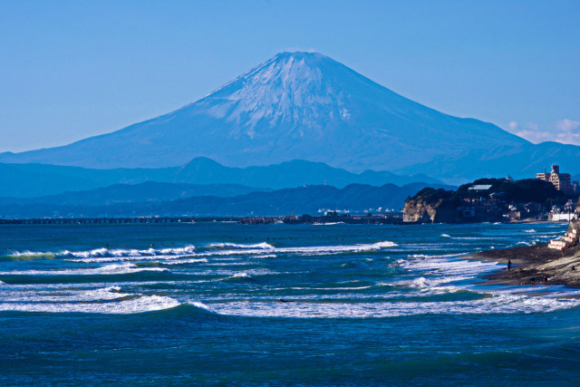 鎌倉から望む富士山