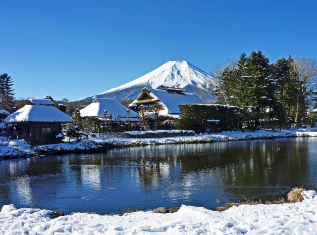 忍野八海から富士山